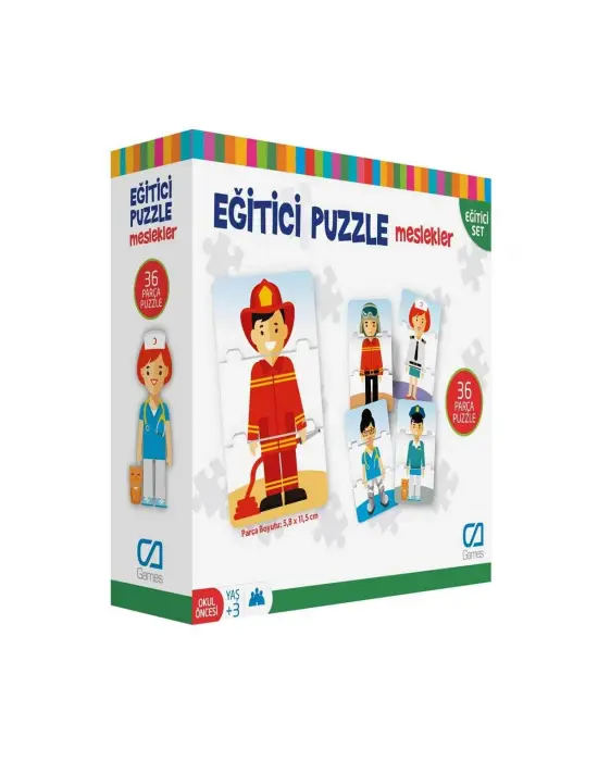 Omarı Eğitici Meslekler Puzzle Oyunu 36 Parça