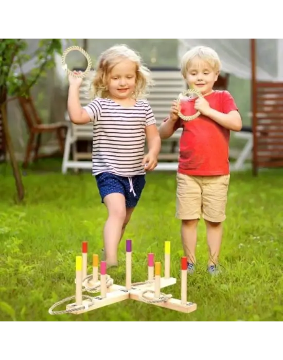Omarı Eğlenceli Ahşap Halka Atma Oyunu