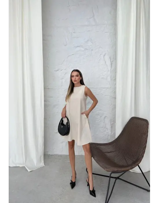 Omarı Yazın En Rahat Elbisesi - Çan Kısa Elbise