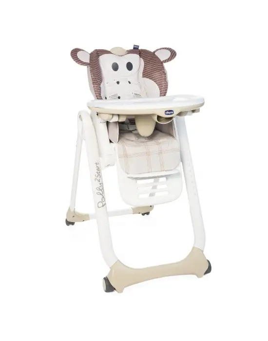 Omarı Ergonomik Tasarımlı Çocuk Mama Sandalyesi - Monkey Temalı