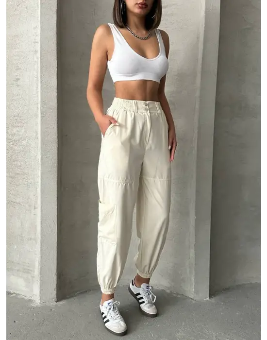 Omarı Esnek Fit Jogger Pantolon