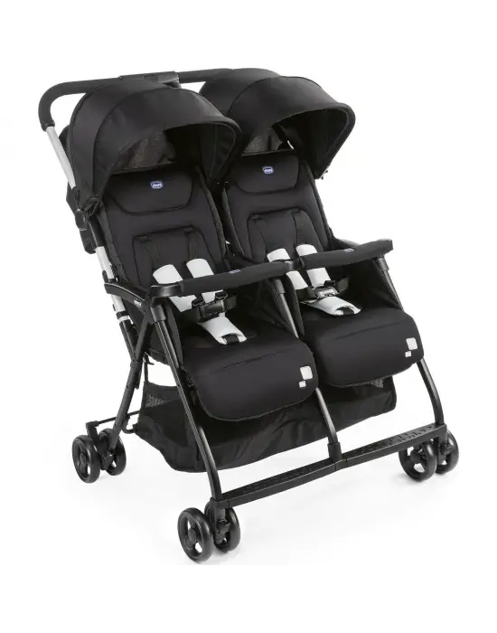 Omarı Hafif ve Şık İkiz Bebek Arabası