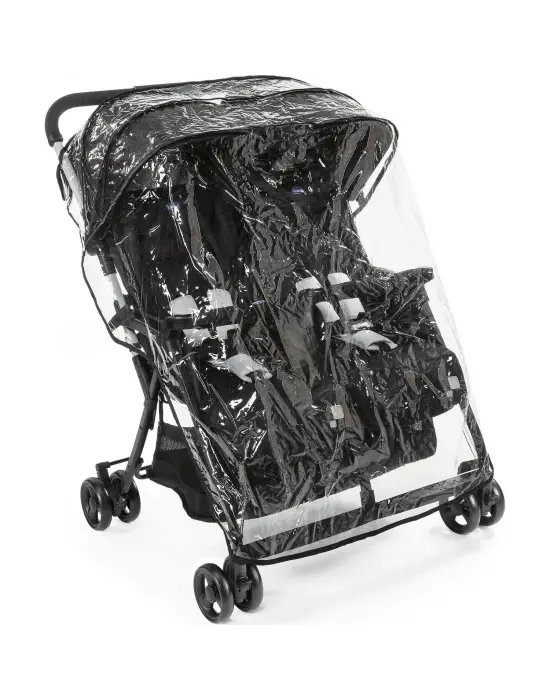 Omarı Hafif ve Şık İkiz Bebek Arabası