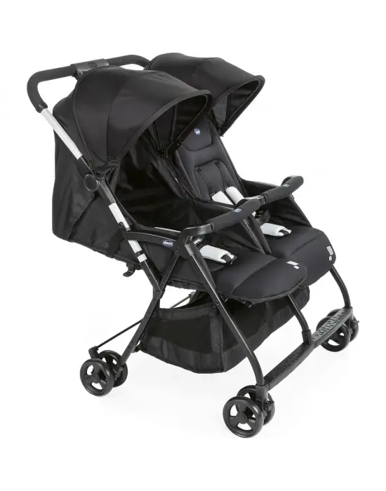 Omarı Hafif ve Şık İkiz Bebek Arabası