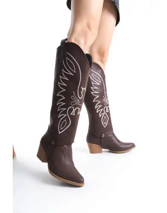 Omarı Cilt Tak Çıkar Topuklu Bot Ve Çizme