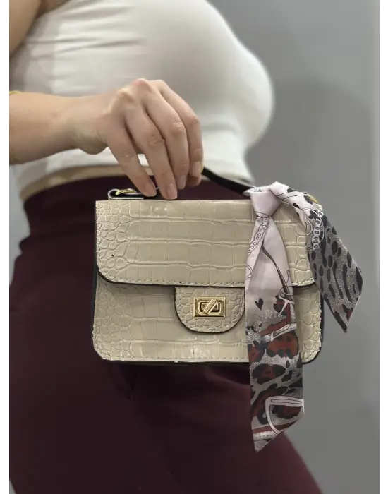 Omarı Elegan Vizon Cilt Çanta