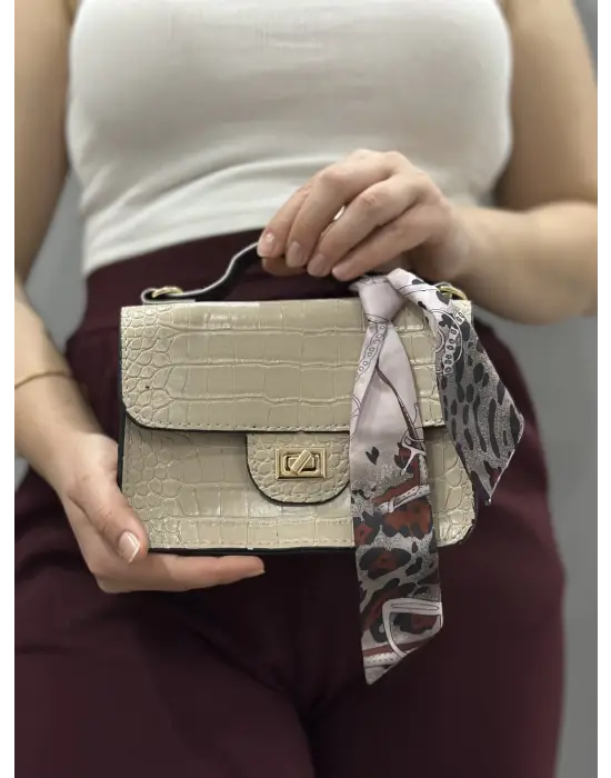 Omarı Elegan Vizon Cilt Çanta