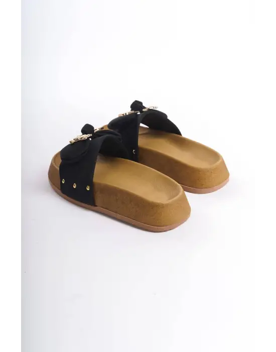 Omarı Rahat Tabanlı Ayakkabı Terlik Siyah