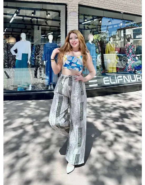 Omarı Sade ve Şık Keten Pantolon Krem