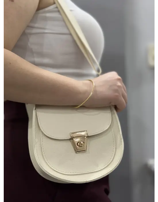 Omarı Şık Bej Cilt Çanta