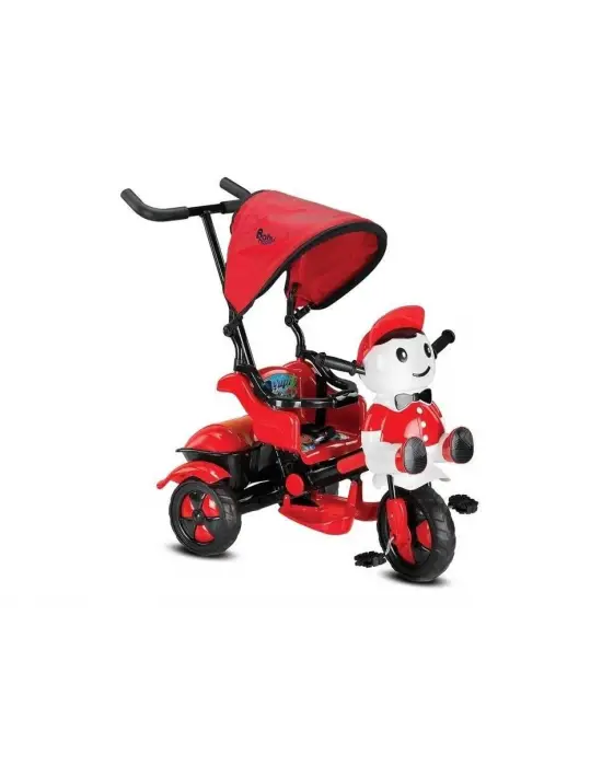 Omarı Kontrollü 3 Tekerli Bisiklet Kırmızı-Siyah Renk Seçeneğiyle