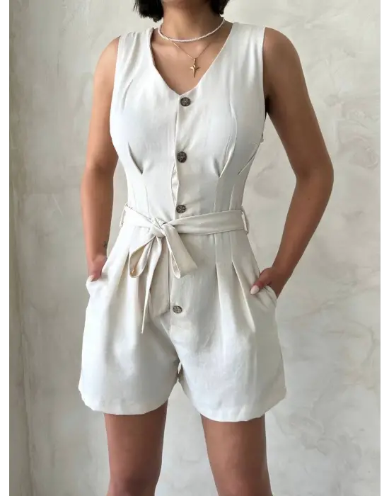 Omarı Rahat ve Şık Şortlu Tulum