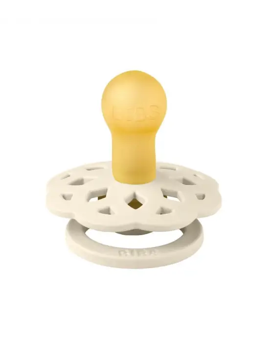 Omarı Organik Kauçuk Emzik 6-18 Ay Işıltılı Bej