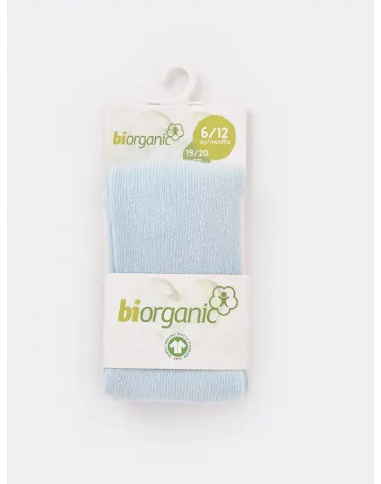 Omarı Organik Mavi Külotlu Çorap