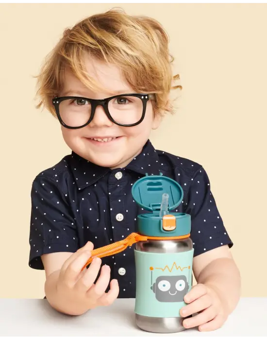 Omarı Paslanmaz Çelik Robot Temalı 350 ml Suluk