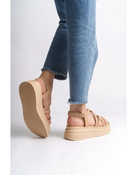 Omarı Rahat Tabanlı Tabaan Bayan Sandalet