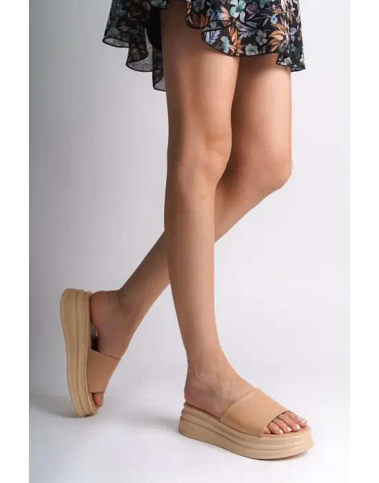 Omarı Rahat Tabanlı Topuklu Tabaan Bayan Terlik - Alice