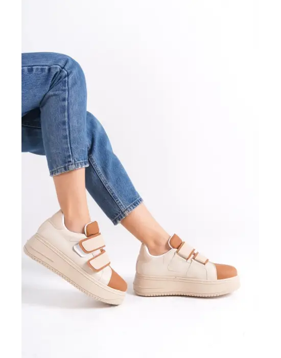 Omarı Tabaan Rahat Spor Ayakkabı Bayan Cırt Cırtlı Valencia