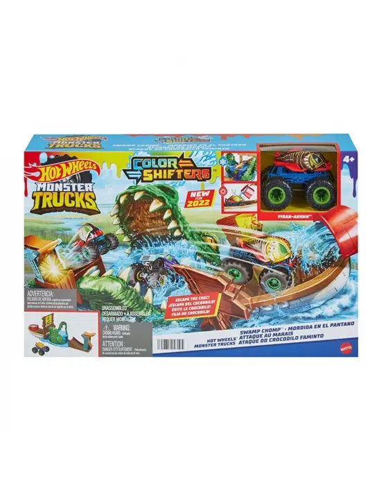 Omarı Renk Değiştiren Monster Truck Timsahtan Kaçış Oyun Seti