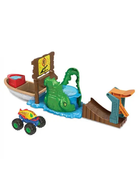 Omarı Renk Değiştiren Monster Truck Timsahtan Kaçış Oyun Seti