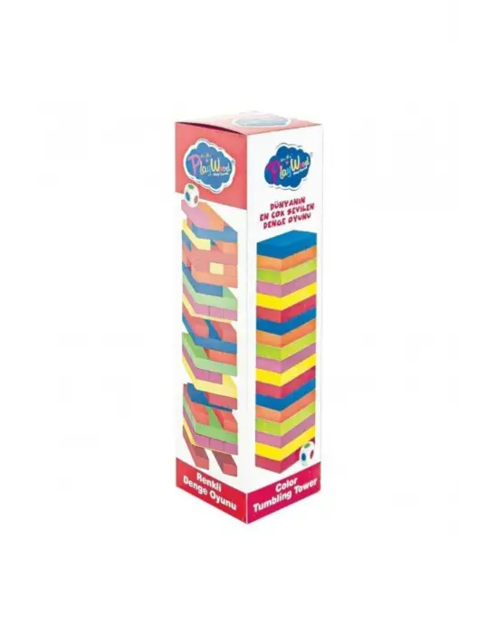 Omarı Renkli Ahşap Kutulu Denge Oyunu