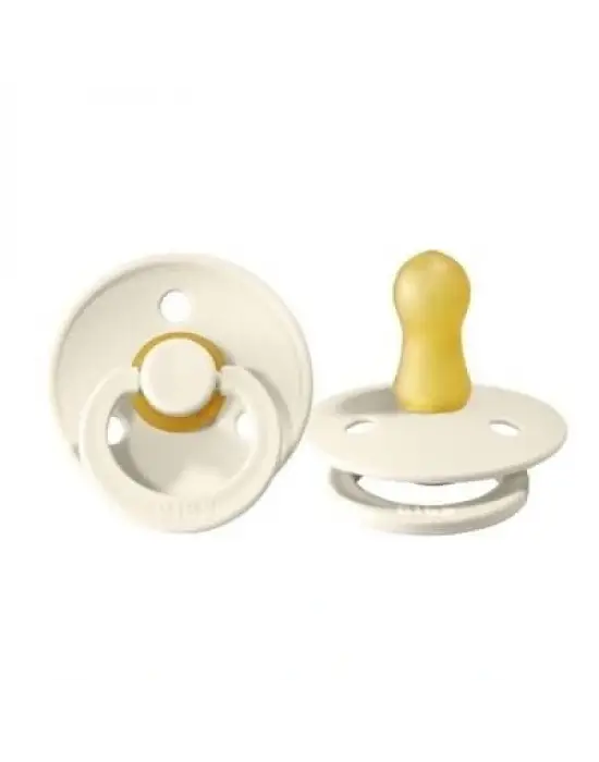 Omarı Renkli Kauçuk Emzik 0-6 Ay İvory