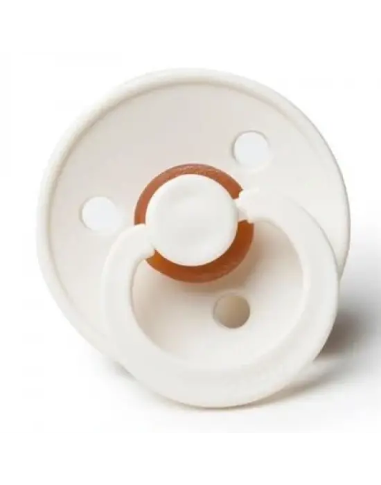 Omarı Renkli Kauçuk Emzik 0-6 Ay İvory
