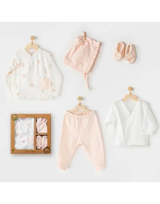 Omarı Sevimli Hiding Rabbits Hastane Çıkışı Seti - Salmon Renkli