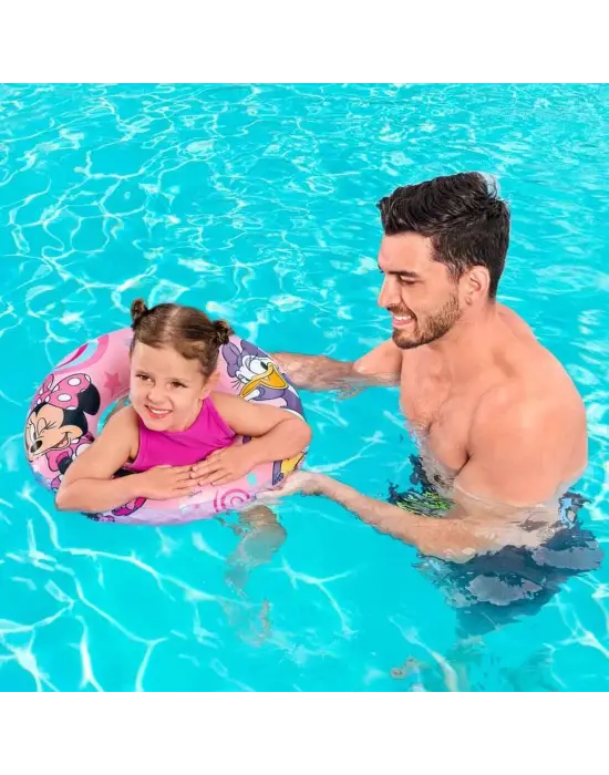 Omarı Sevimli Minnie Desenli Simit Yüzme Halkası