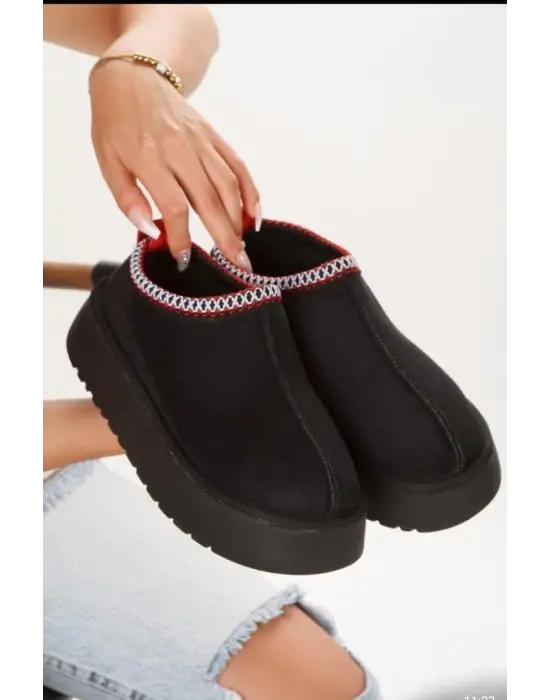 Omarı Yüksek Topuklu Siyah Bot