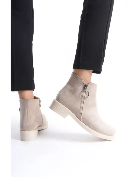 Omarı Rahat Tabanlı Süet Bayan Bot - Günlük Şıklık için Tasarlandı