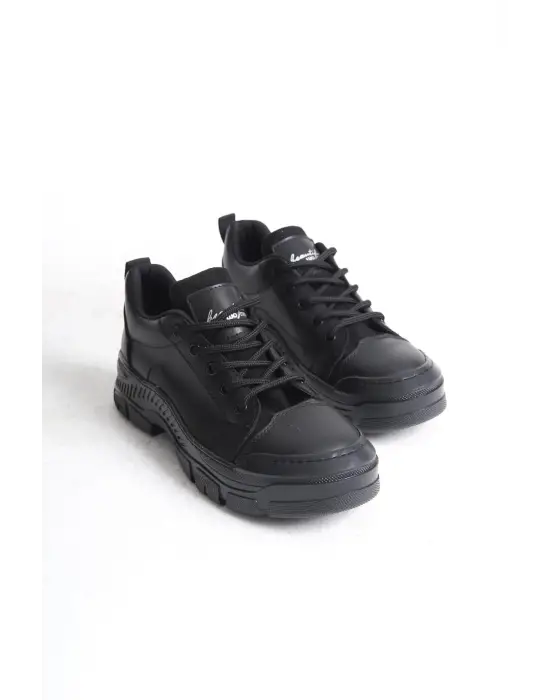 Omarı Rahat Tabanlı Ayakkabı - Siyah Günlük Spor Ayakkabı