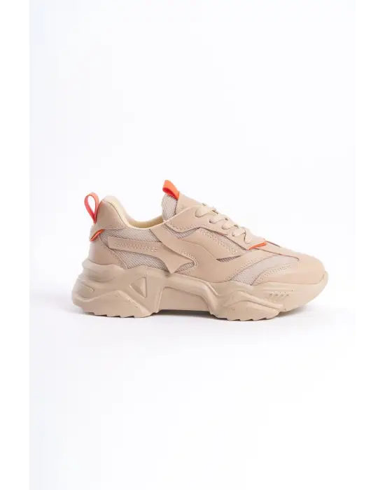 Omarı Rahat Tabanlı Tabaan Triko Detaylı Bayan Spor Ayakkabı