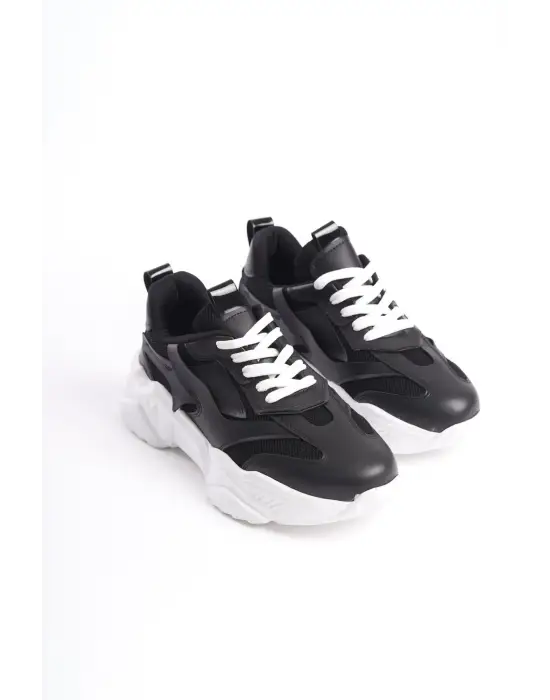 Omarı Rahat Tabanlı Siyah Bayan Spor Ayakkabı