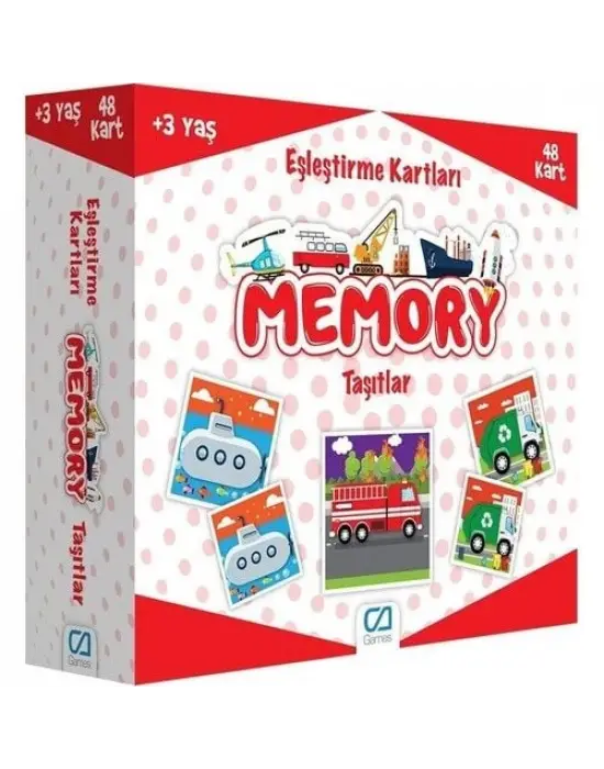 Omarı Taşıtlar Temalı Eşleştirme Oyunu Kartları - 48 Kart