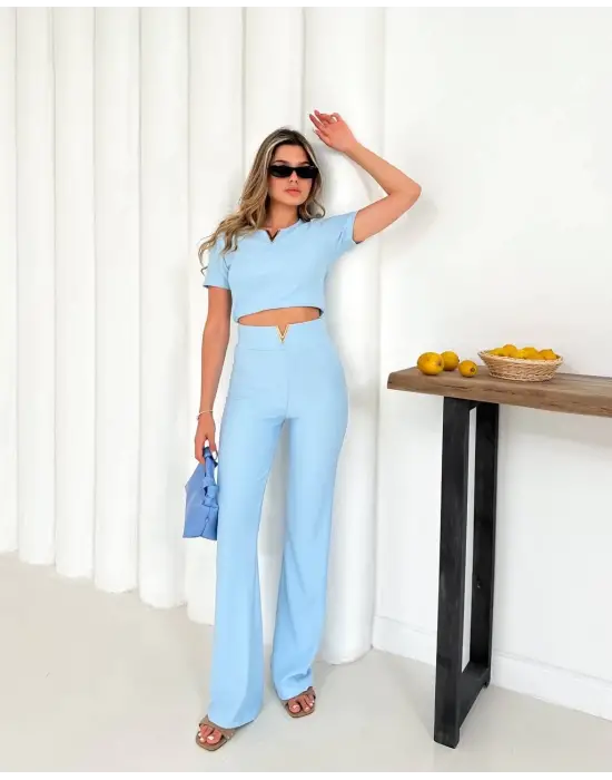 Omarı Mavi Ottoman Takım V Aksesuarlı