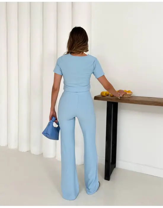 Omarı Mavi Ottoman Takım V Aksesuarlı