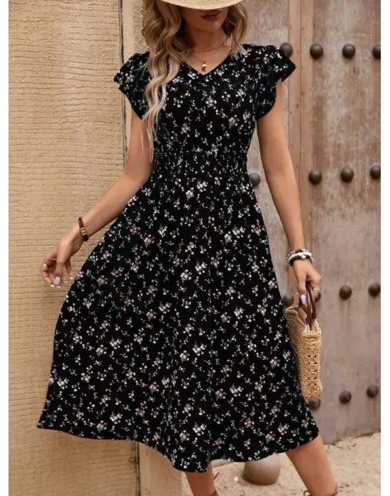 Omarı Yazın Klasik Tarzınızı Tamamlayacak Çiçek Desenli Elbise