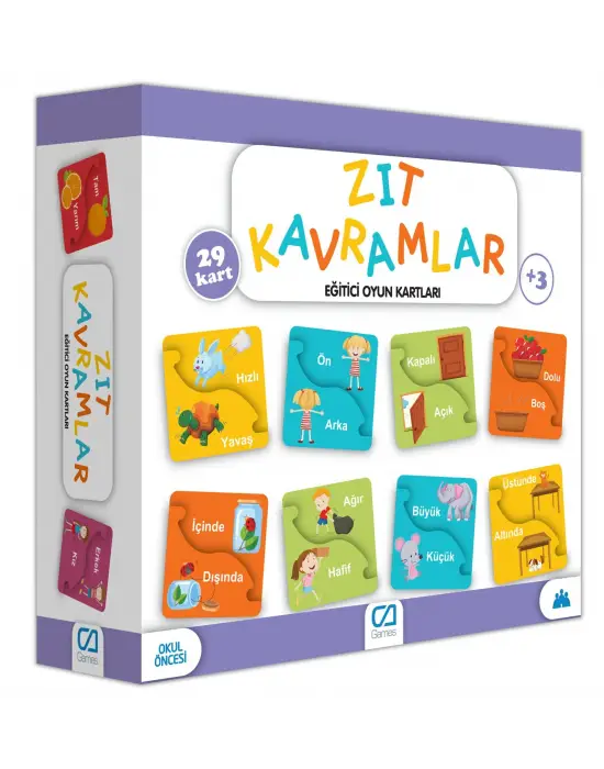 Omarı Zıt Kavramlar Eğitici Oyun Kartları Seti