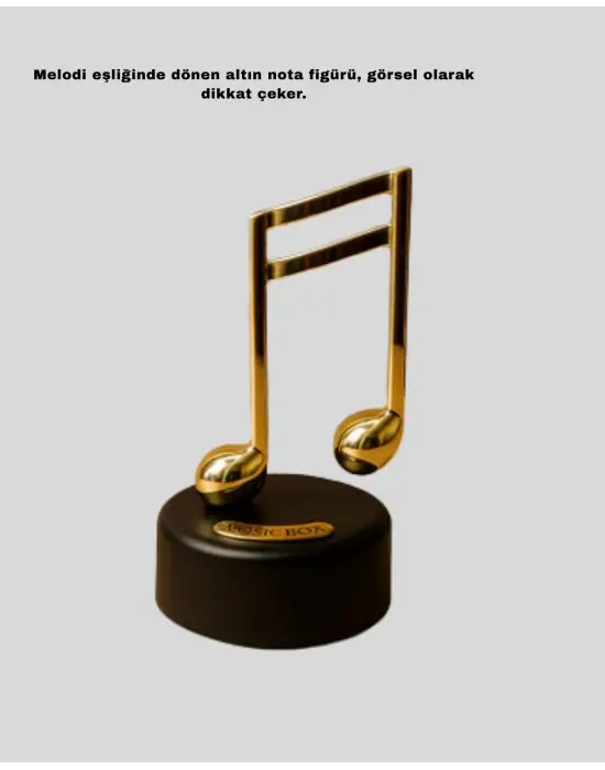 Melodious Music Altın Nota Figürlü Müzik Kutusu