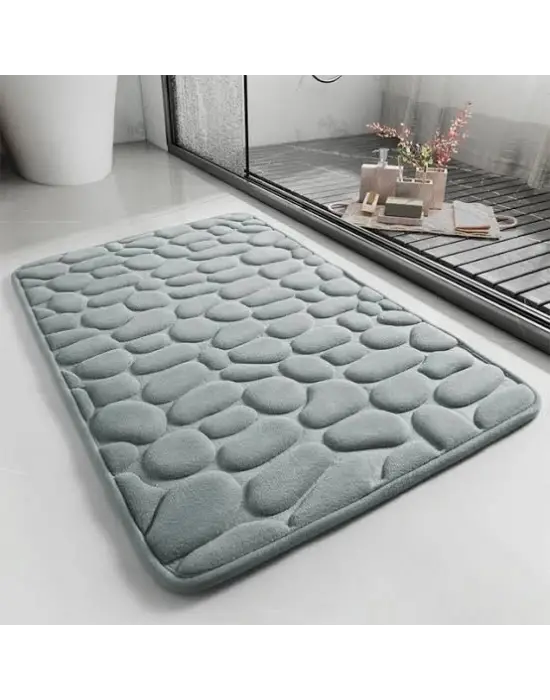 Memory Kaydırmaz Banyo Paspası Gri