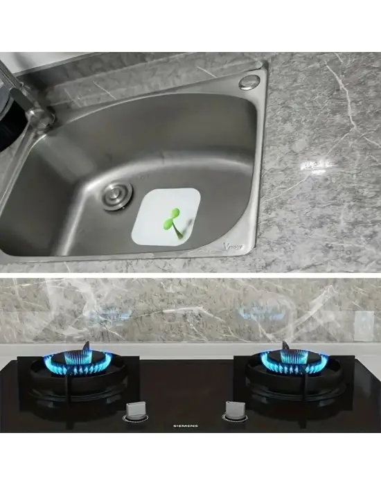 Omarı Mermer Desenli Sticker Folyo - Atina Grisi 60cm*5mt