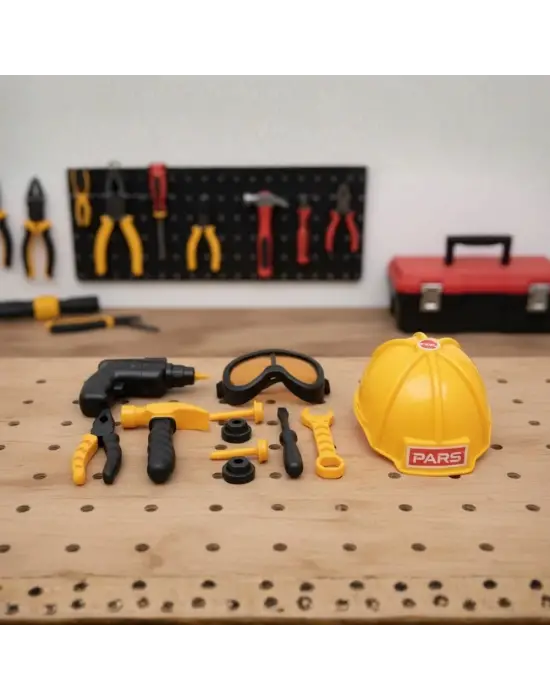 Meslek Setleri - Baretli Tamir Seti 11 Parça - Sarı