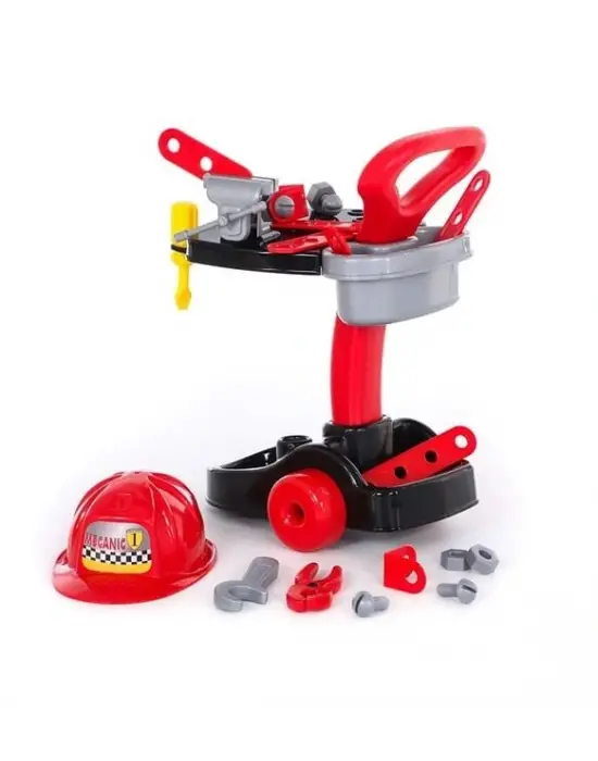 Meslek Setleri  - Mekanik-  Tekerlekli Tamir Seti  Tezgahı 51 cm - 27 parça