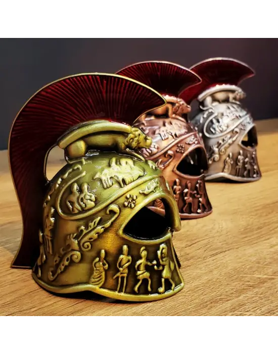 Metal Dekoratif Şövalye Miğferi