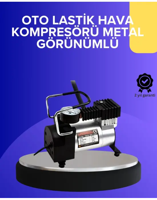 Metal Gövdeli Oto Lastik Hava Kompresörü 12v 140 Psı Hızlı Şişirme