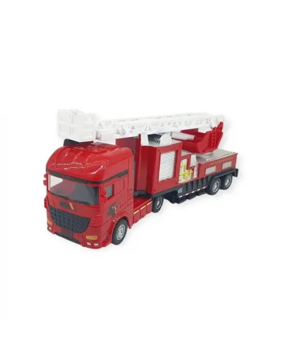 Metal İtfaiye Arabası - Düz Merdivenli 26cm - 706-45