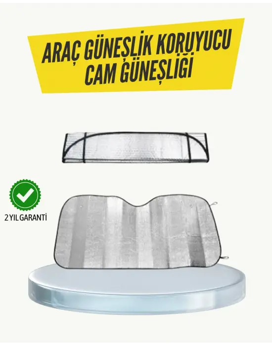 Metalize Reflektörlü Katlanabilir Araç Güneşliği – Yüksek Performanslı Isı Ve Uv Koruması