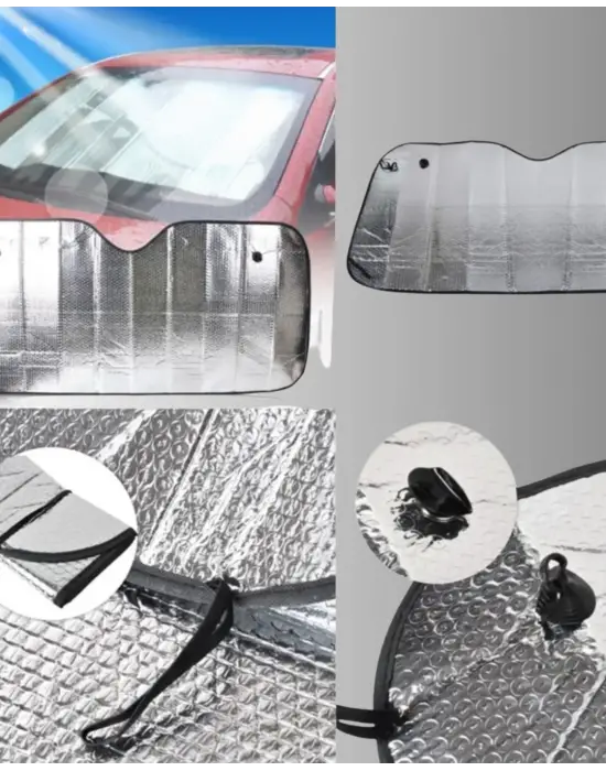 Metalize Reflektörlü Katlanabilir Araç Güneşliği – Yüksek Performanslı Isı Ve Uv Koruması