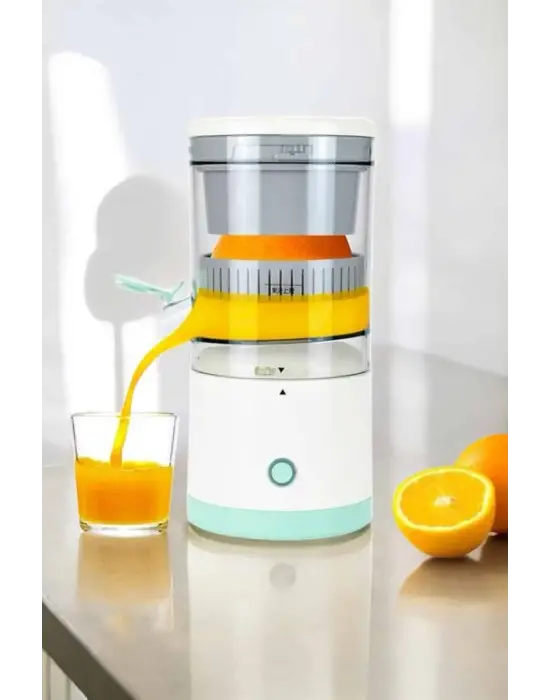 Meyve Sıkacağı Usb Şarjlı Taşınabilir Çift Bıçaklı Güvenlik Kilidi